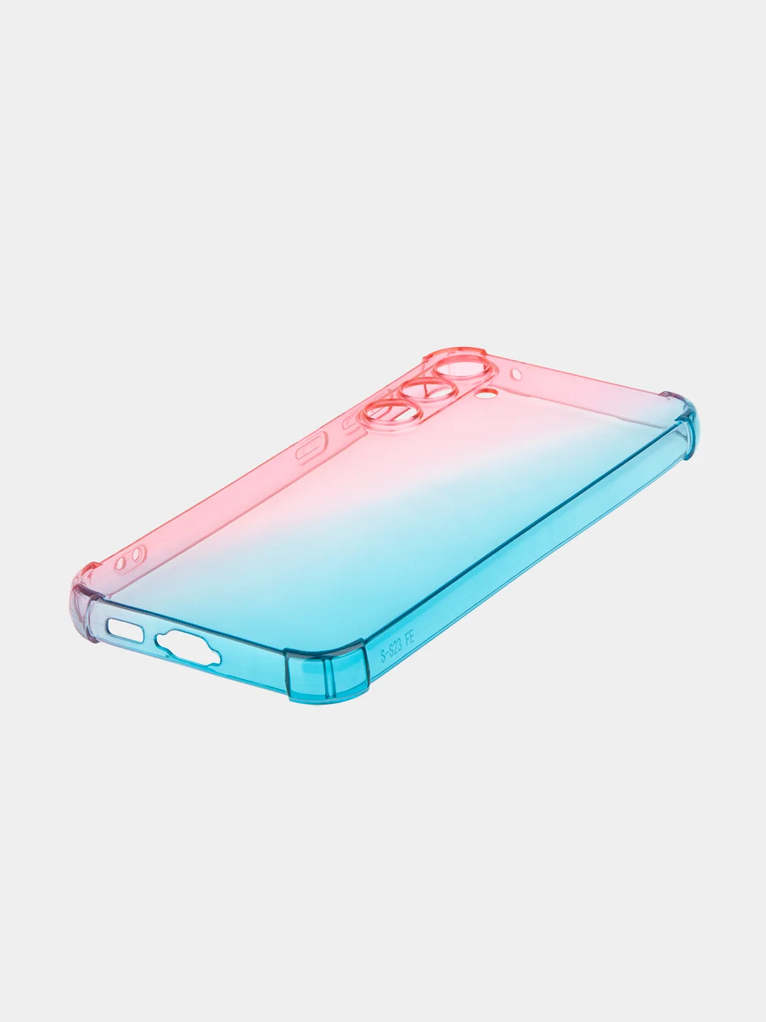 Розовый чехол для Samsung Galaxy S23 FE противоударный силиконовый ROSCO прозрачный усиленные углы