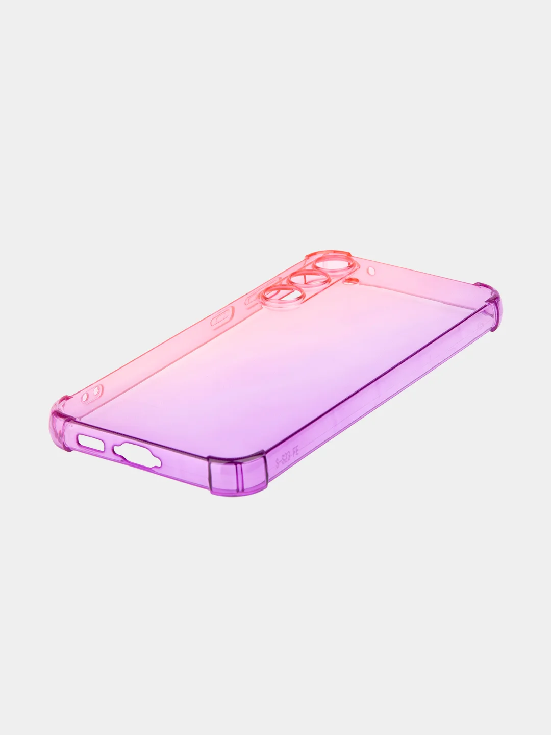 Пурпурный чехол для Samsung Galaxy S23 FE противоударный силиконовый ROSCO прозрачный усиленные углы