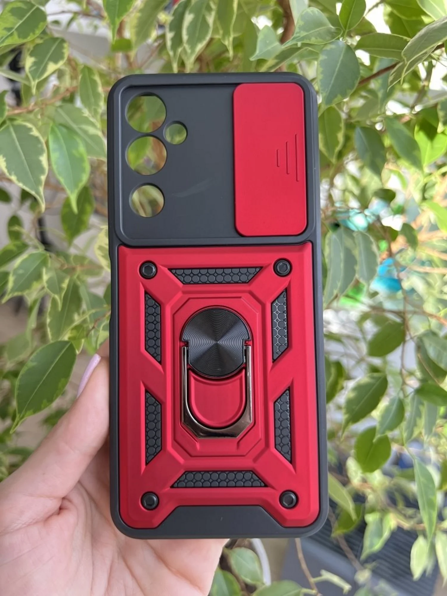 Красный чехол противоударный armors для Tecno Pova Neo 2 / Техно Пова Нео 2 с защитой камеры