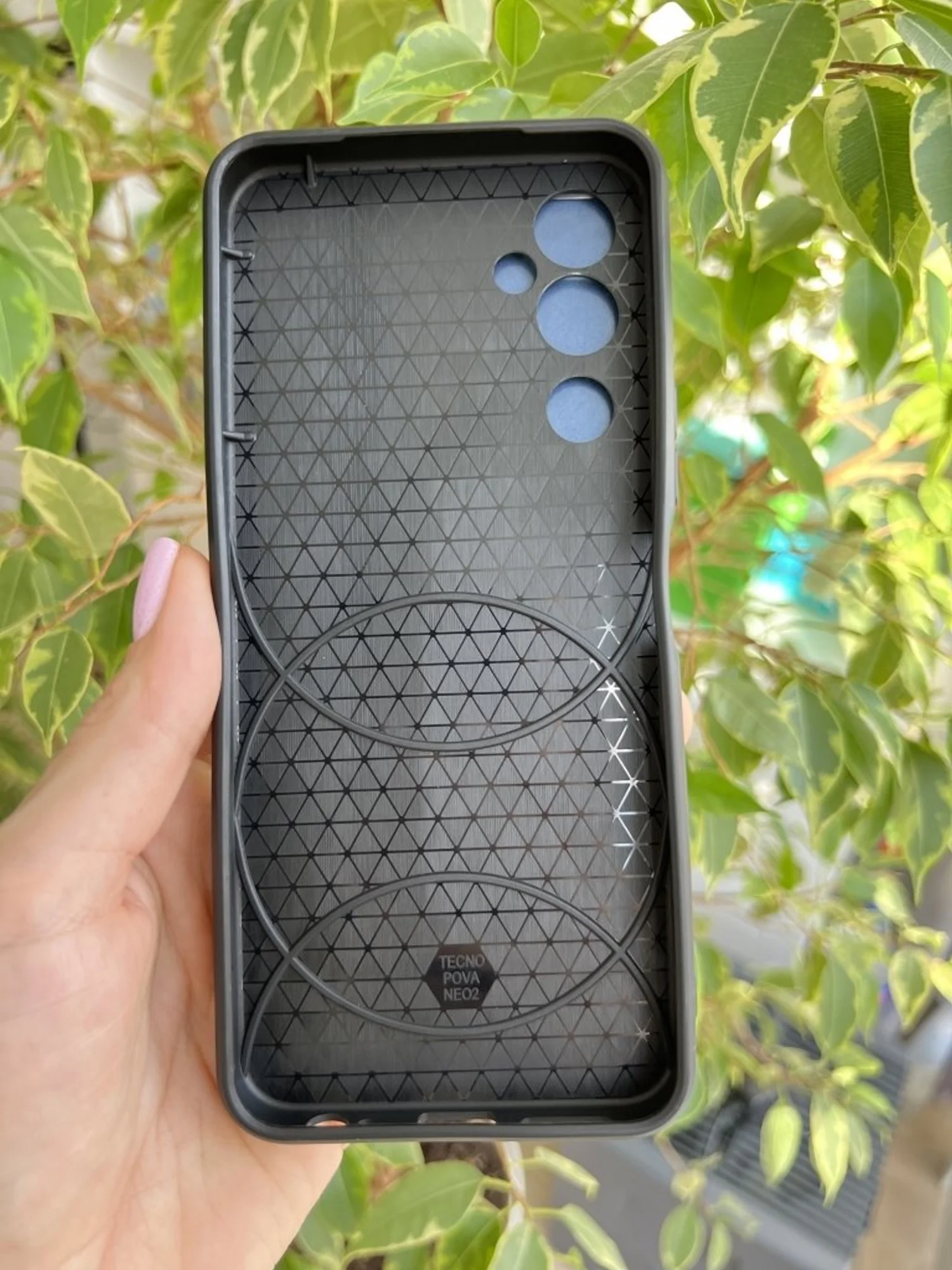 Темно-синий чехол противоударный armors для Tecno Pova Neo 2 / Техно Пова Нео 2 с защитой камеры