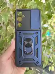 Темно-синий чехол противоударный armors для Tecno Pova Neo 2 / Техно Пова Нео 2 с защитой камеры