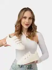 Бежевый кеды женские демисезонные