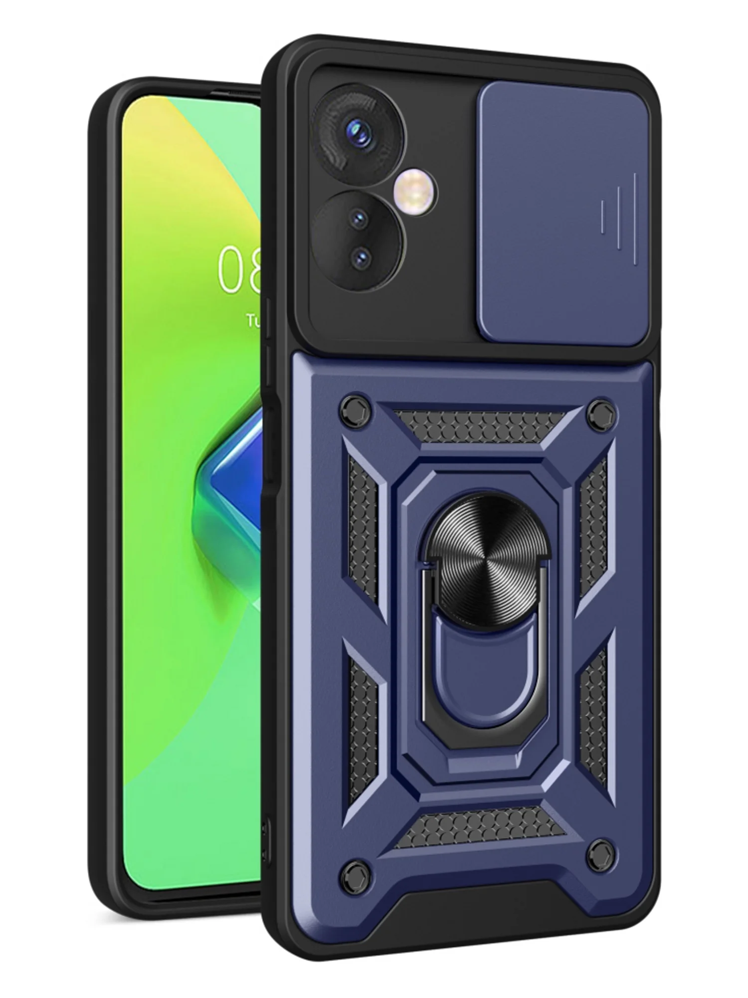 Черный чехол противоударный armors для Tecno Spark 9 Pro / Техно Спарк 9 Про с защитой камеры