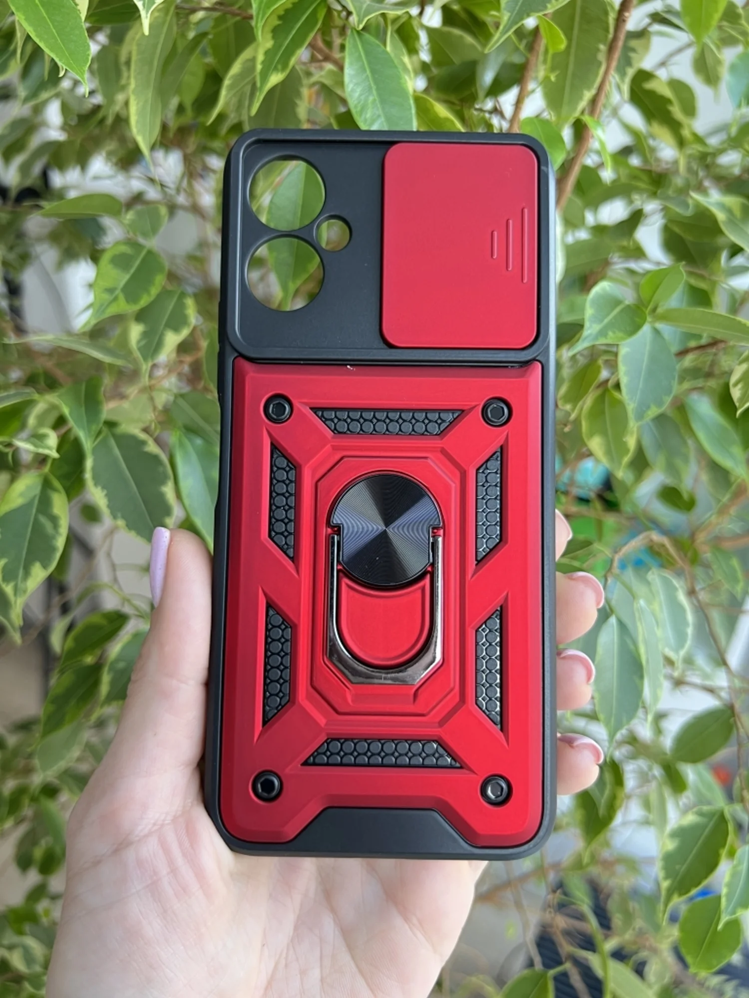 Красный чехол противоударный armors для Tecno Spark 9 Pro / Техно Спарк 9 Про с защитой камеры
