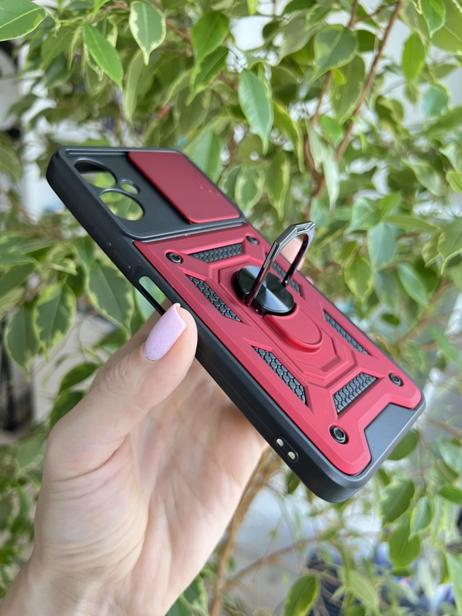 Красный чехол противоударный armors для Tecno Spark 9 Pro / Техно Спарк 9 Про с защитой камеры