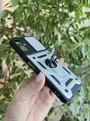 Серебряный чехол противоударный armors для Tecno Spark 9 Pro / Техно Спарк 9 Про с защитой камеры