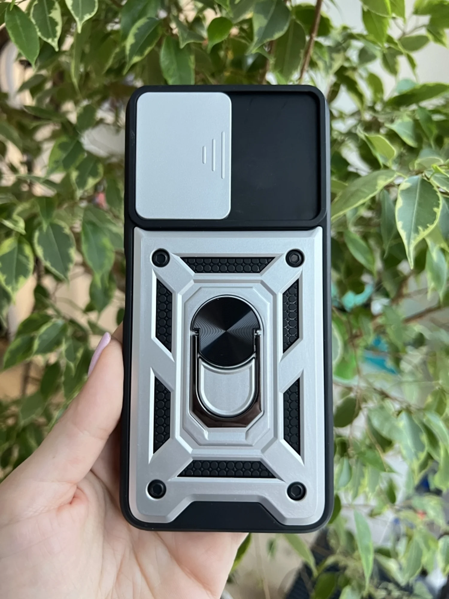 Серебряный чехол противоударный armors для Tecno Spark 9 Pro / Техно Спарк 9 Про с защитой камеры