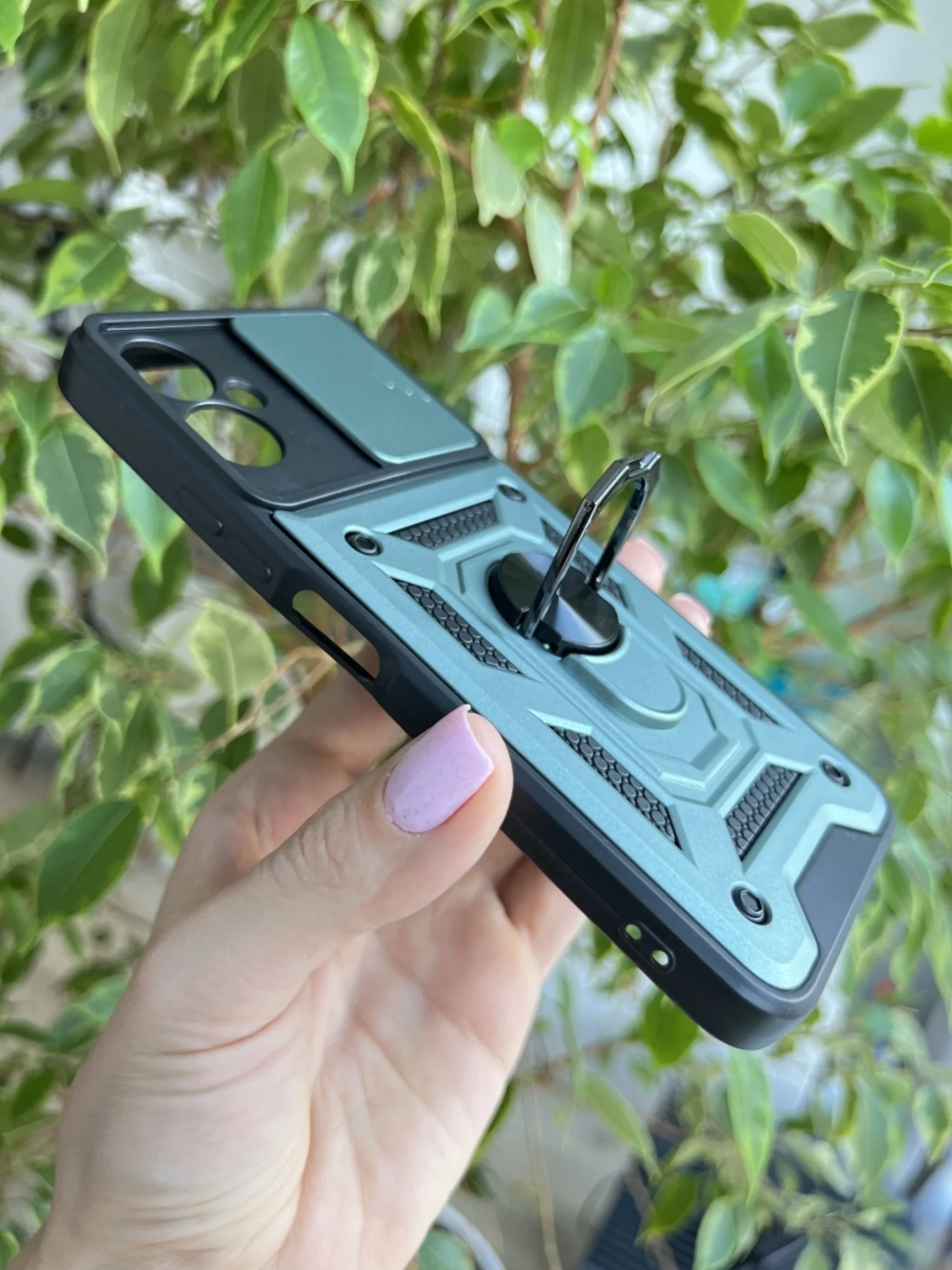 Зеленый чехол противоударный armors для Tecno Spark 9 Pro / Техно Спарк 9 Про с защитой камеры