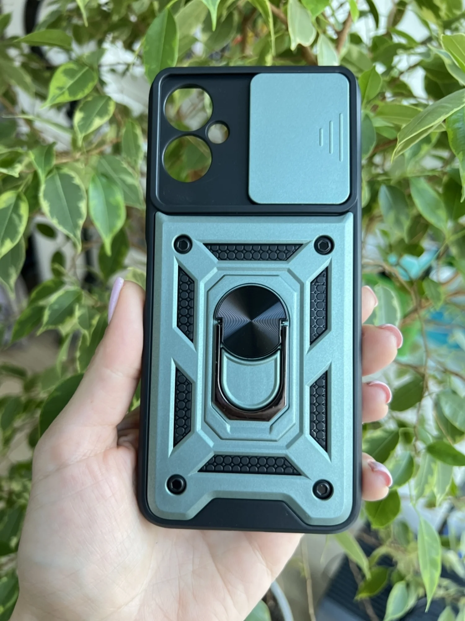 Зеленый чехол противоударный armors для Tecno Spark 9 Pro / Техно Спарк 9 Про с защитой камеры