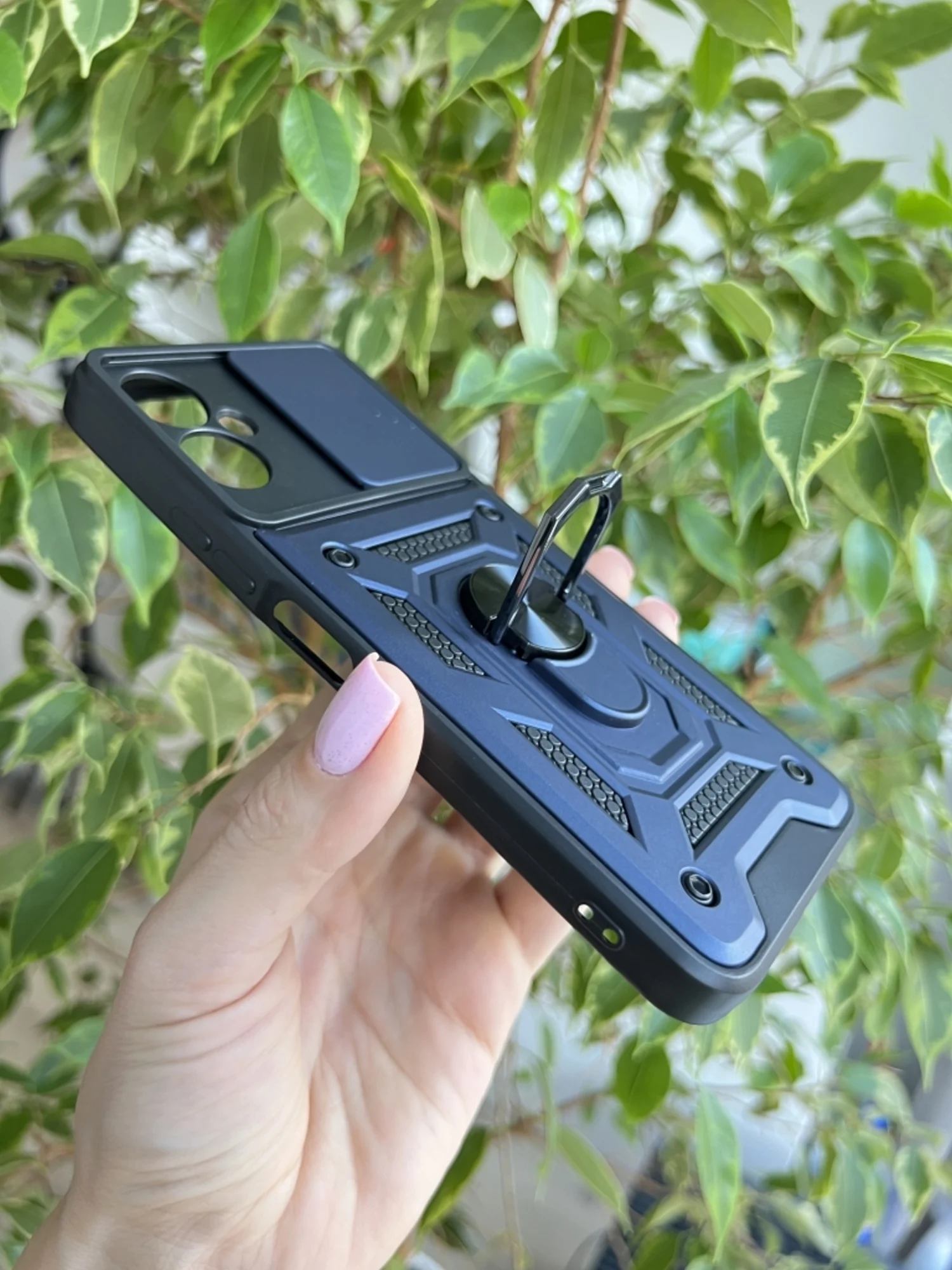 Темно-синий чехол противоударный armors для Tecno Spark 9 Pro / Техно Спарк 9 Про с защитой камеры