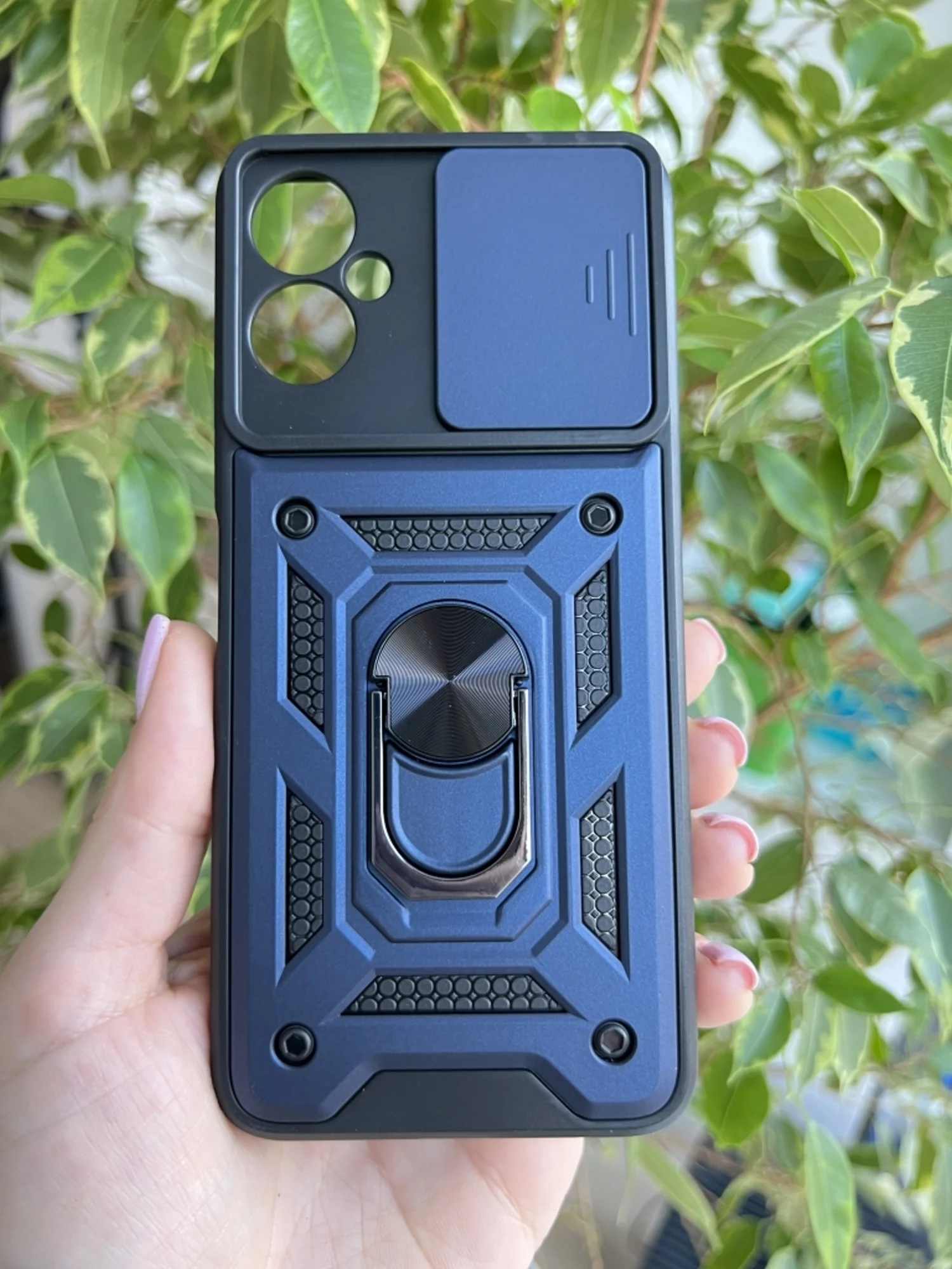 Темно-синий чехол противоударный armors для Tecno Spark 9 Pro / Техно Спарк 9 Про с защитой камеры