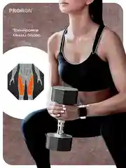 Гантель 14 кг, PROIRON, 1 шт., обрезиненная