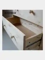 Комод деревянный ikea для хранения, сосна, 3 ящика, Brabix Scandi Sc-001 Раст, 641890