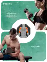 Гантели 8 кг, PROIRON, 2 шт., обрезиненные