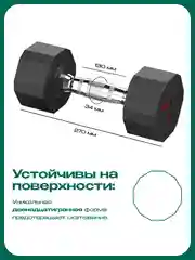 Гантели 8 кг, PROIRON, 2 шт., обрезиненные