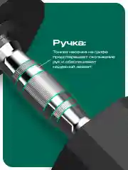 Гантели 8 кг, PROIRON, 2 шт., обрезиненные