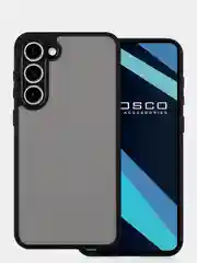 Черный чехол для Samsung Galaxy S23 Plus пластиковый ROSCO противоударный, силиконовая окантовка
