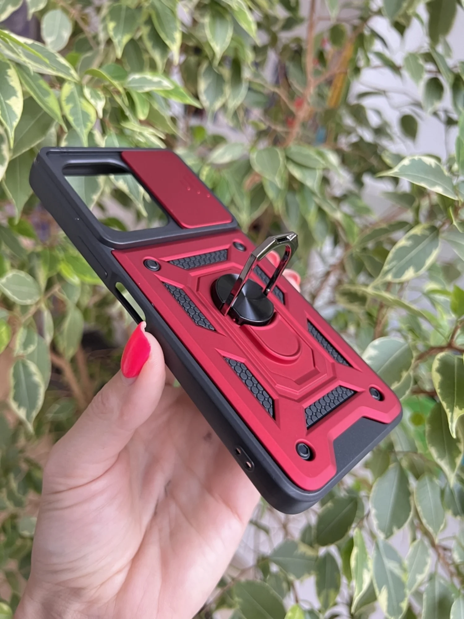 Красный чехол противоударный armors для Vivo Y22 и Y35 4G / Виво У22 и У35 4G с защитой камеры