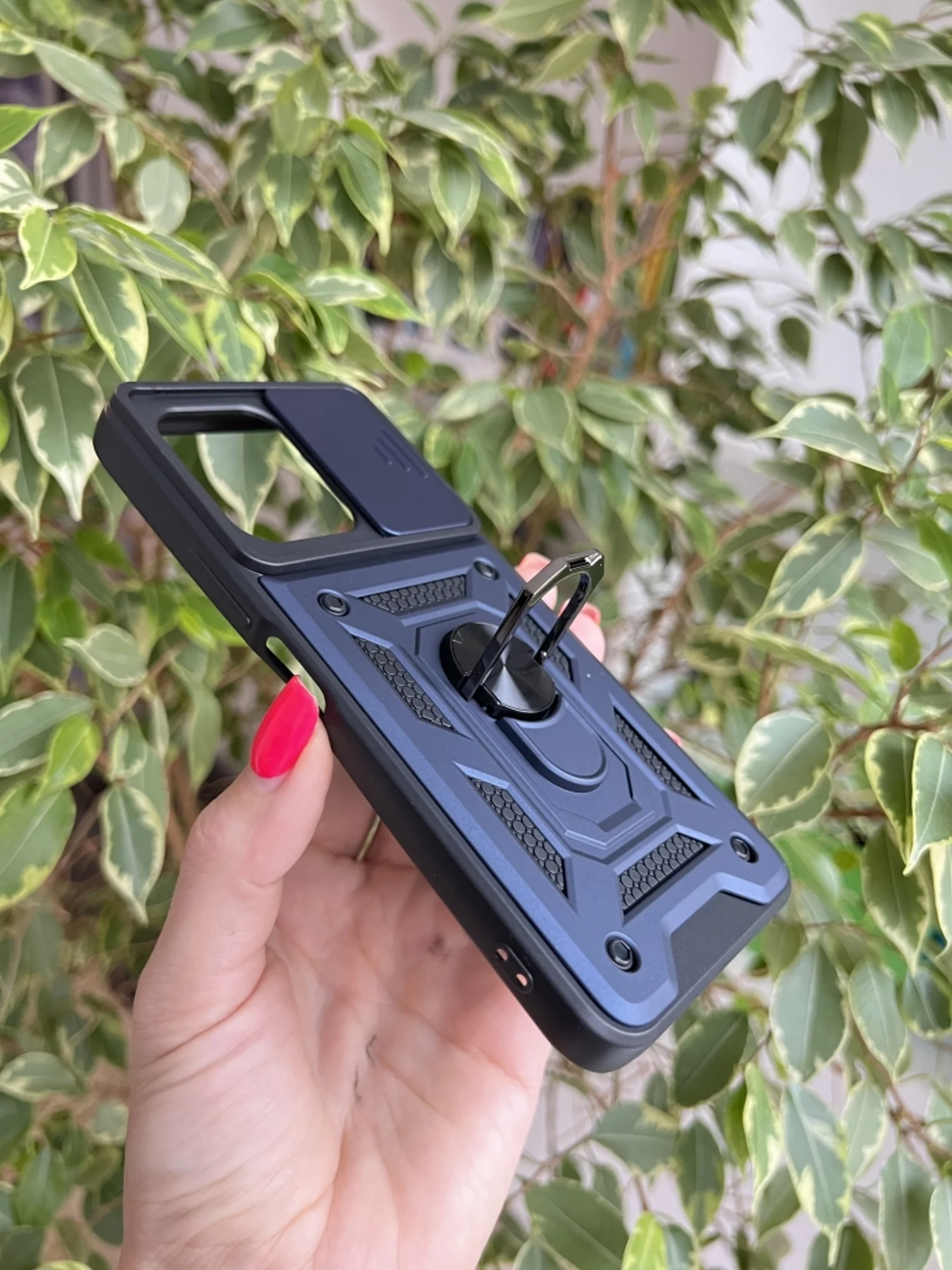 Темно-синий чехол противоударный armors для Vivo Y22 и Y35 4G / Виво У22 и У35 4G с защитой камеры