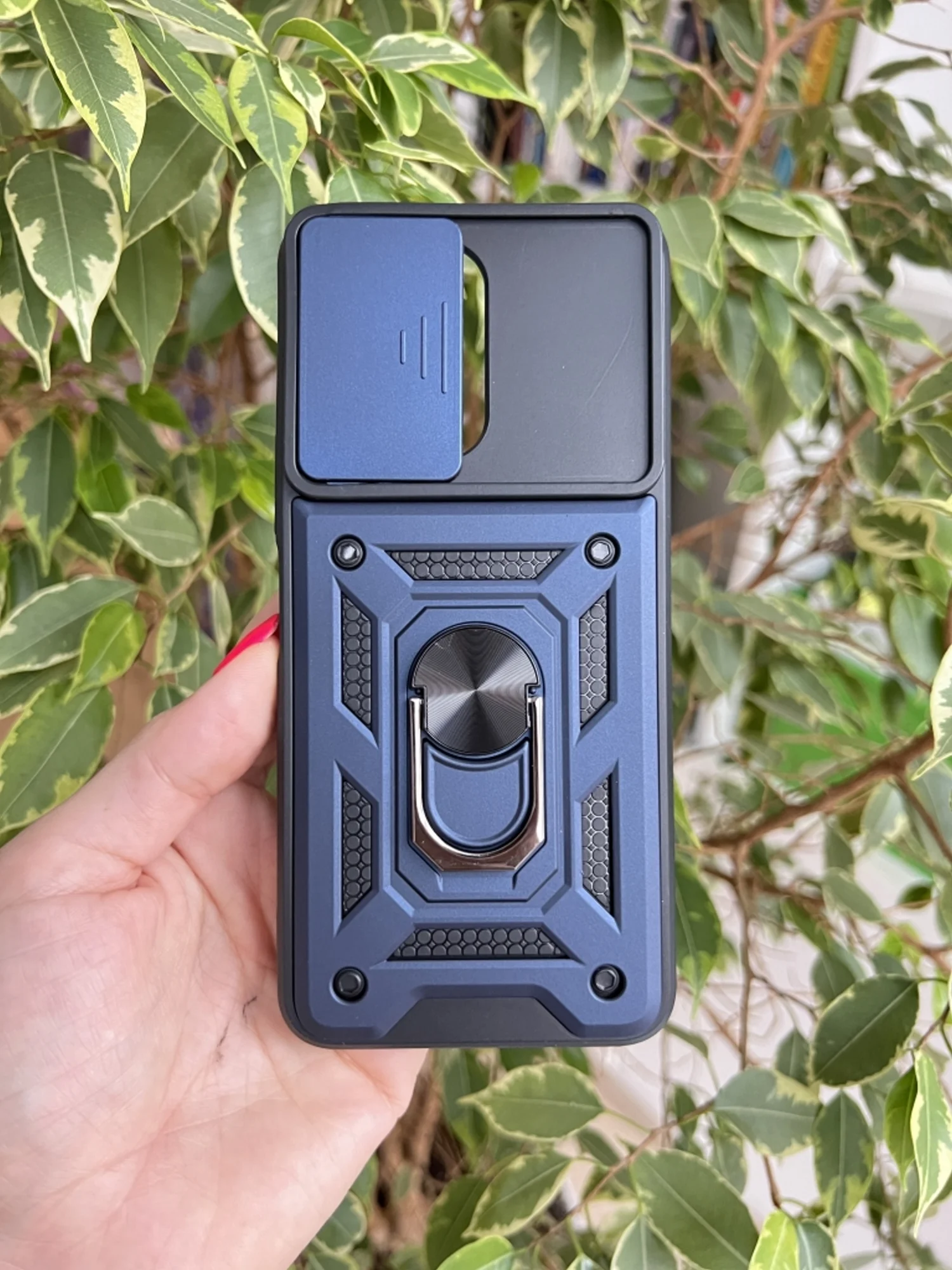 Темно-синий чехол противоударный armors для Vivo Y22 и Y35 4G / Виво У22 и У35 4G с защитой камеры