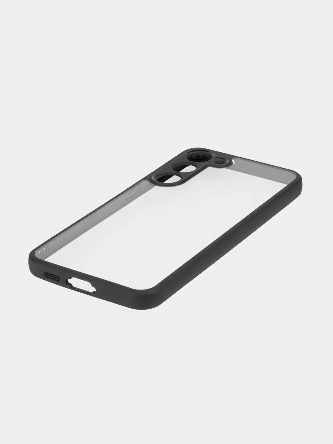 Прозрачный чехол для Samsung Galaxy S23 Plus пластиковый ROSCO противоударный, силиконовая окантовка