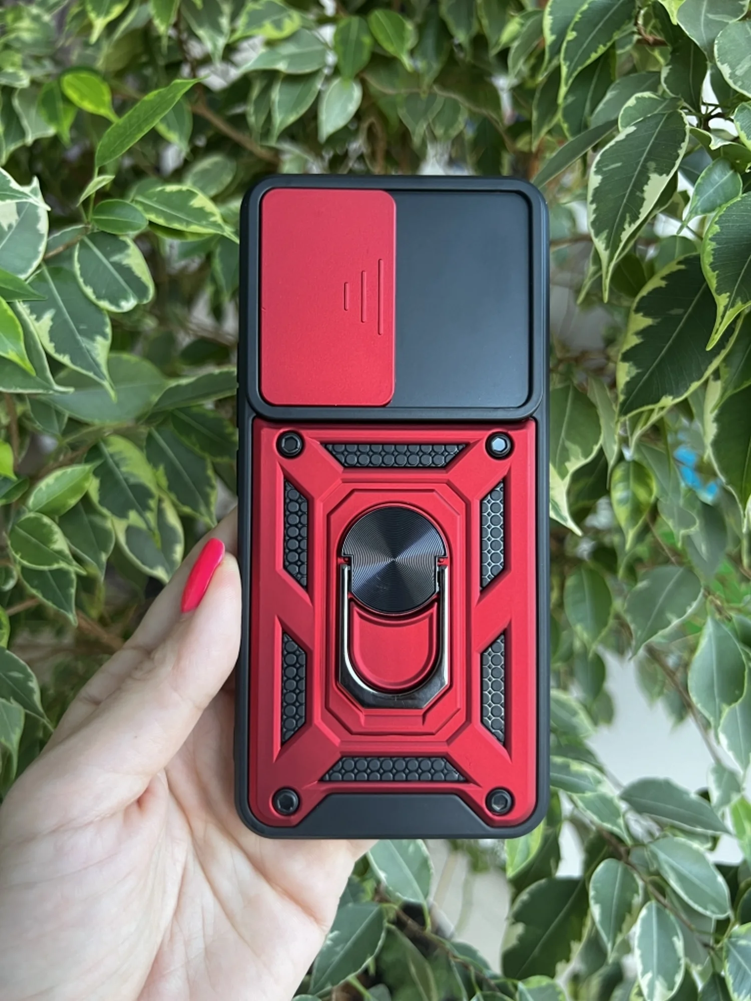 Красный чехол противоударный armors для Vivo V23 5G / Виво В23 5G с защитой камеры