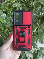 Красный чехол противоударный armors для Vivo V23 5G / Виво В23 5G с защитой камеры