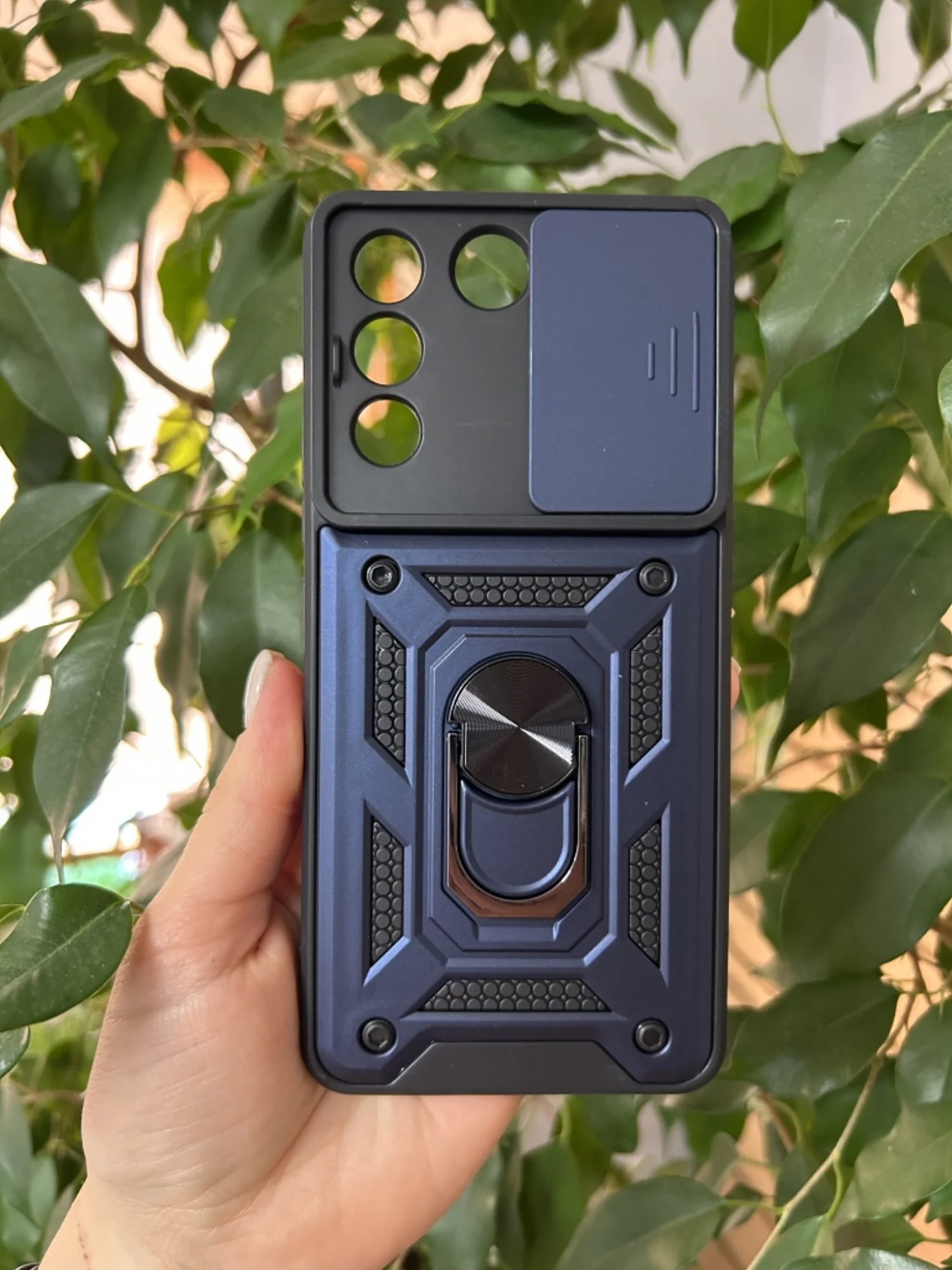 Темно-синий чехол противоударный armors для Vivo V27E и Vivo T2 4G / Виво В27Е и Виво Т2 4G