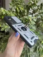 Серебряный чехол противоударный armors для Xiaomi 12 Pro / Сяоми 12 Про с защитой камеры