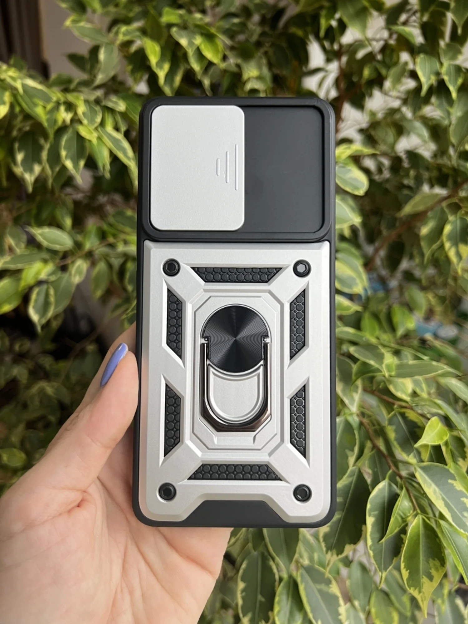 Серебряный чехол противоударный armors для Xiaomi 12 Pro / Сяоми 12 Про с защитой камеры