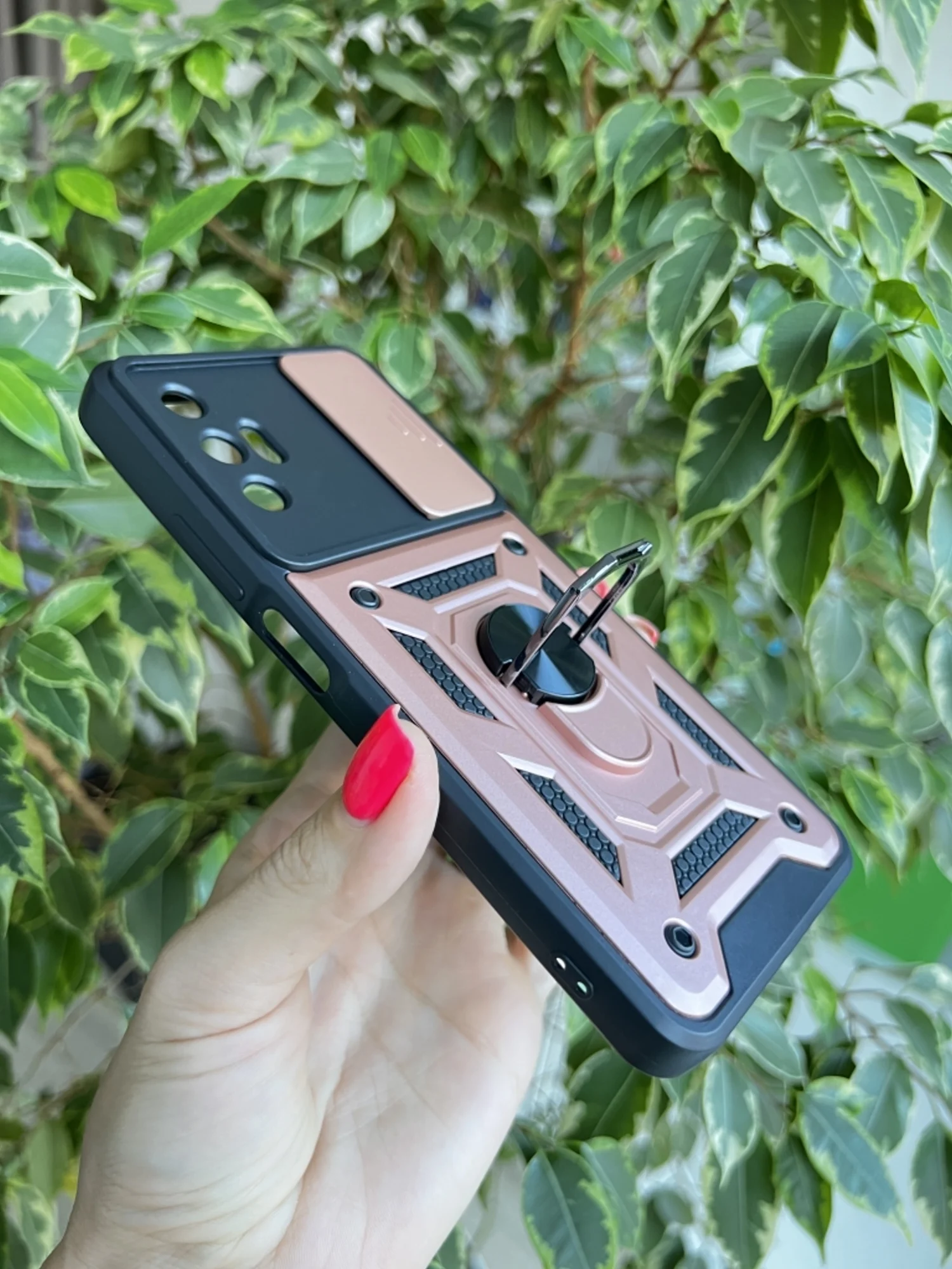 Розовый чехол противоударный armors для Tecno Pova 3 / Техно Пова 3 с защитой камеры