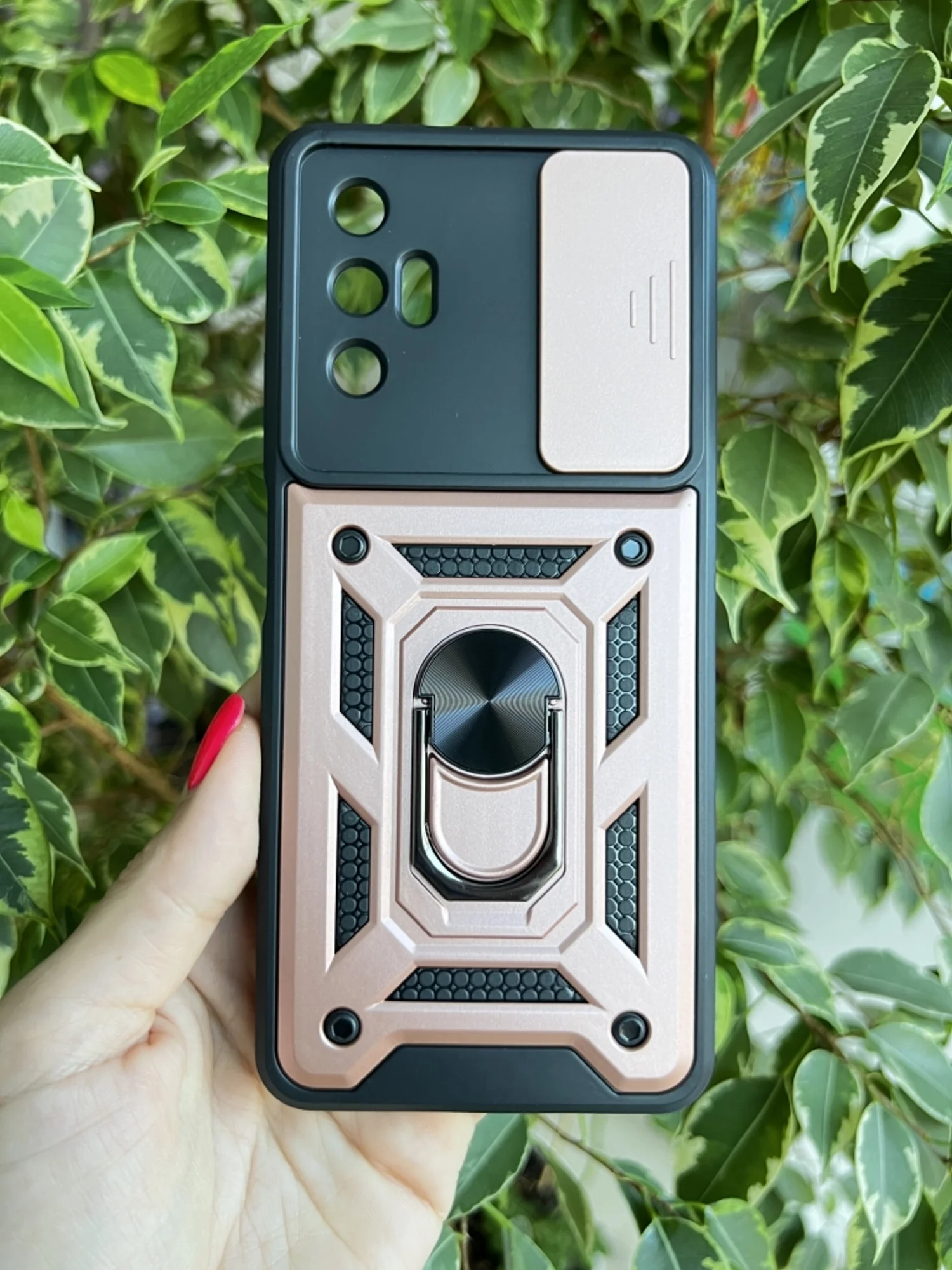 Розовый чехол противоударный armors для Tecno Pova 3 / Техно Пова 3 с защитой камеры