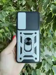 Серебряный чехол противоударный armors для Tecno Pova 3 / Техно Пова 3 с защитой камеры