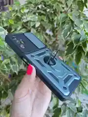 Зеленый чехол противоударный armors для Tecno Pova 3 / Техно Пова 3 с защитой камеры