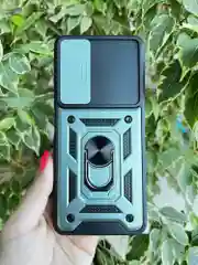 Зеленый чехол противоударный armors для Tecno Pova 3 / Техно Пова 3 с защитой камеры