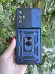 Темно-синий чехол противоударный armors для Tecno Pova 3 / Техно Пова 3 с защитой камеры