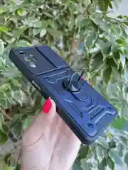 Серебряный чехол противоударный armors для Tecno Pova 3 / Техно Пова 3 с защитой камеры