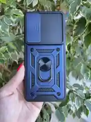 Серебряный чехол противоударный armors для Tecno Pova 3 / Техно Пова 3 с защитой камеры
