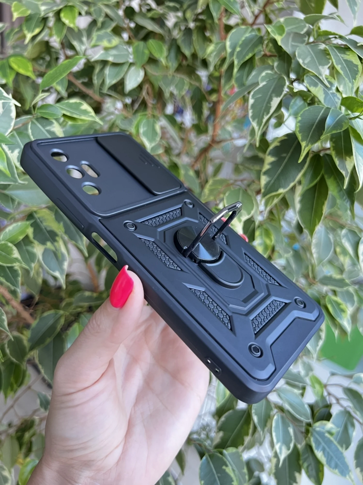 Черный чехол противоударный armors для Tecno Pova 3 / Техно Пова 3 с защитой камеры