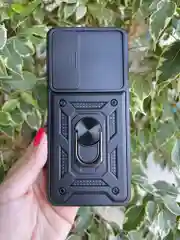 Черный чехол противоударный armors для Tecno Pova 3 / Техно Пова 3 с защитой камеры