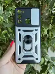 Серебряный чехол противоударный для Tecno Spark 8C и Spark GO 2022 / Техно 8С и Спарк ГО 2022