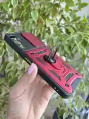 Красный чехол противоударный armors для Tecno Pova 4 / Техно Пова 4 с защитой камеры