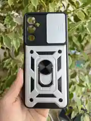 Серебряный чехол противоударный armors для Tecno Pova 4 / Техно Пова 4 с защитой камеры