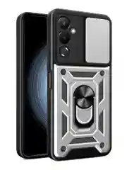 Серебряный чехол противоударный armors для Tecno Pova 4 / Техно Пова 4 с защитой камеры