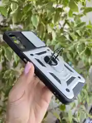 Серебряный чехол противоударный armors для Tecno Pova 4 / Техно Пова 4 с защитой камеры