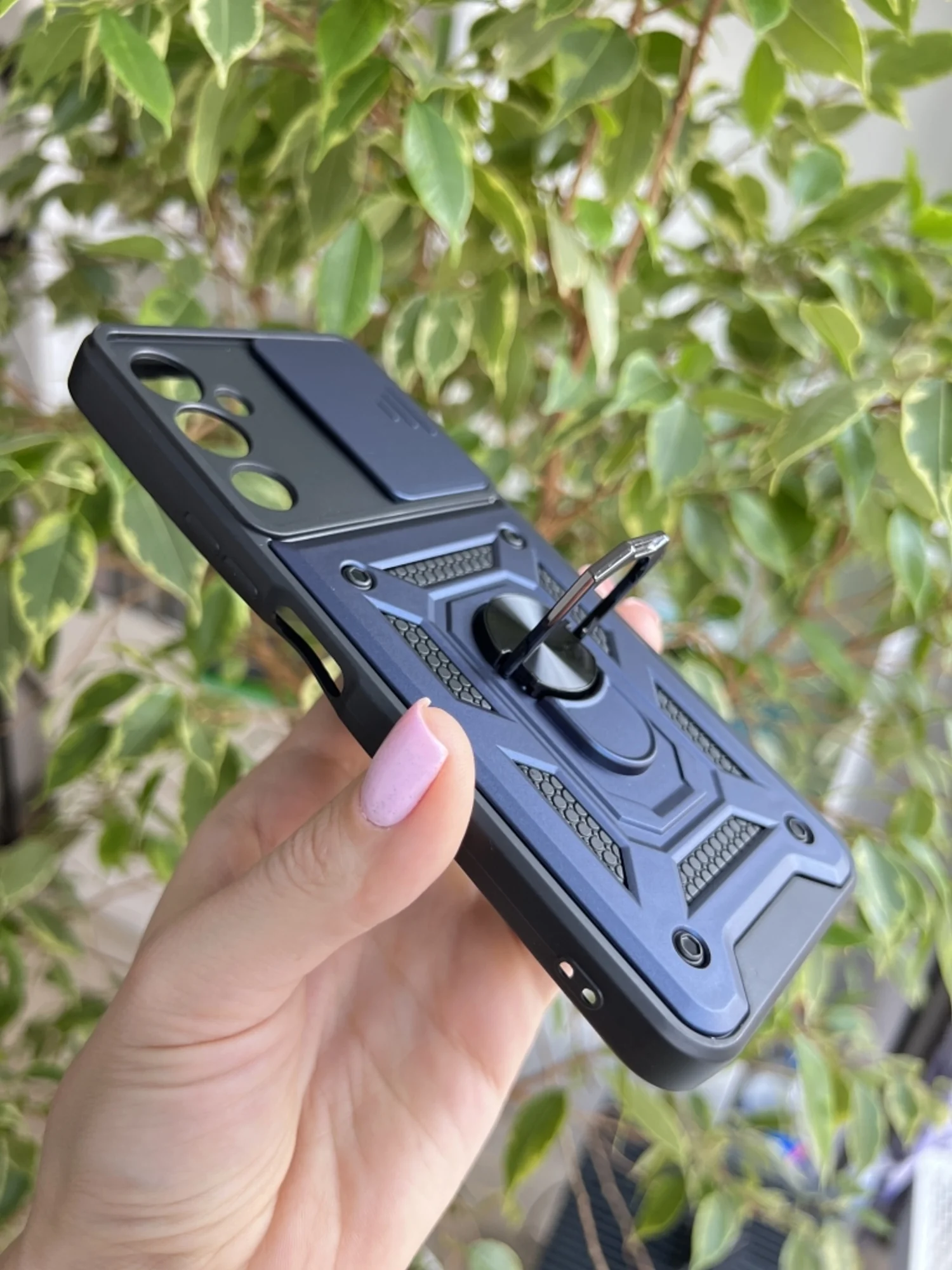 Серебряный чехол противоударный armors для Tecno Pova 4 / Техно Пова 4 с защитой камеры