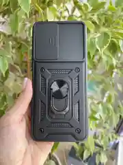 Черный чехол противоударный armors для Tecno Pova 4 / Техно Пова 4 с защитой камеры
