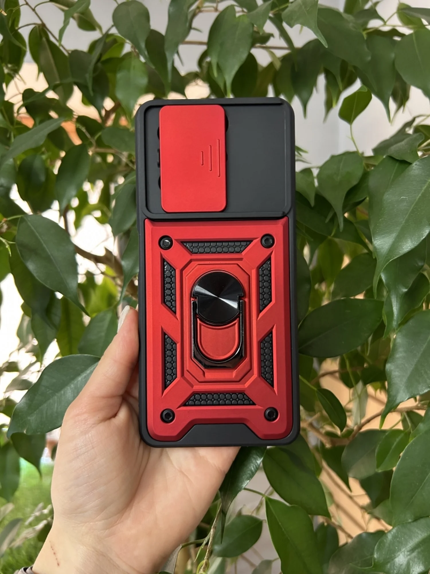 Красный чехол противоударный armors для Tecno Spark 10 Pro / Техно Спарк 10 Про с защитой камеры