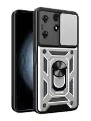 Серебряный чехол противоударный armors для Tecno Spark 10 Pro / Техно Спарк 10 Про с защитой камеры