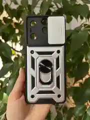 Серебряный чехол противоударный armors для Tecno Spark 10 Pro / Техно Спарк 10 Про с защитой камеры